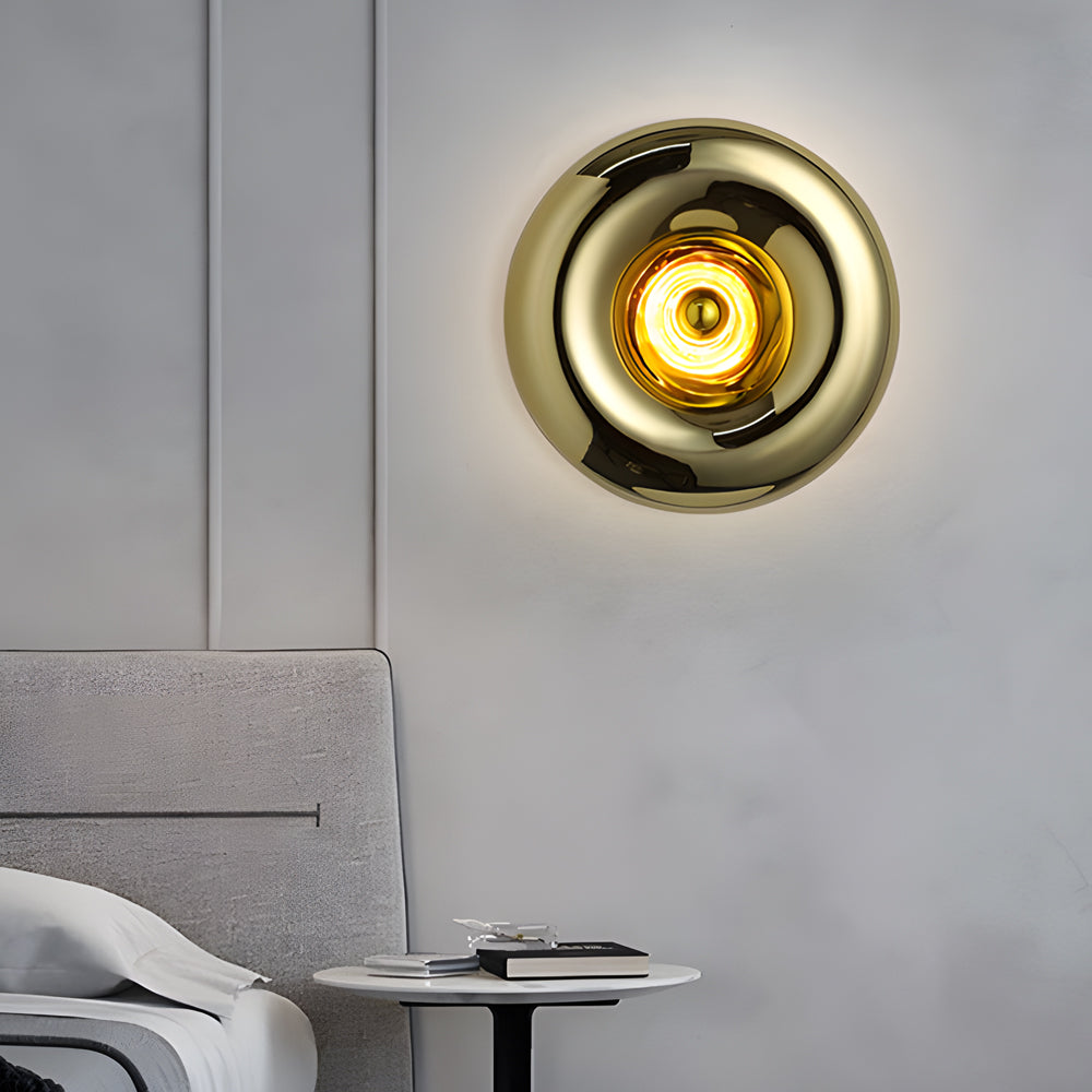 Modern Chrome Wall Sconce Round Lava Luxury Creative Artistic Light