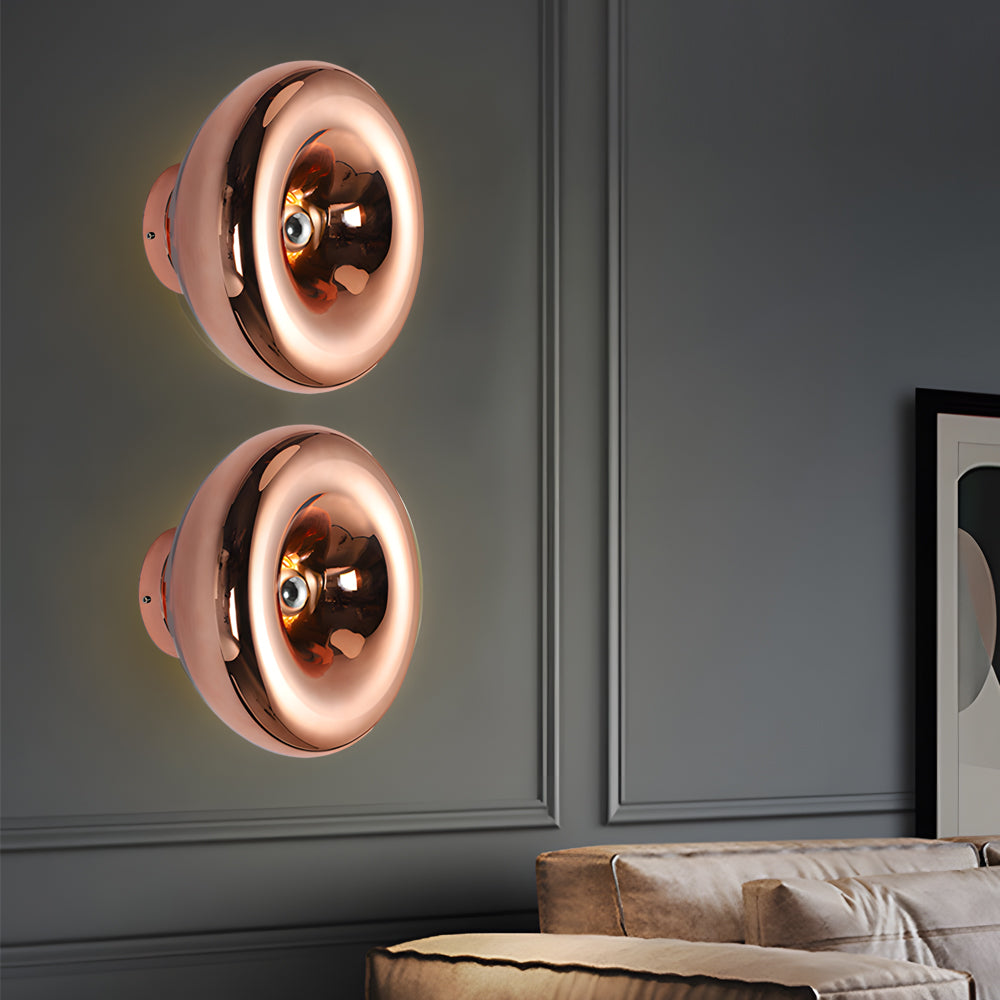 Modern Chrome Wall Sconce Round Lava Luxury Creative Artistic Light