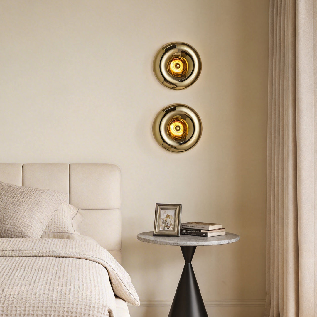 Modern Chrome Wall Sconce Round Lava Luxury Creative Artistic Light