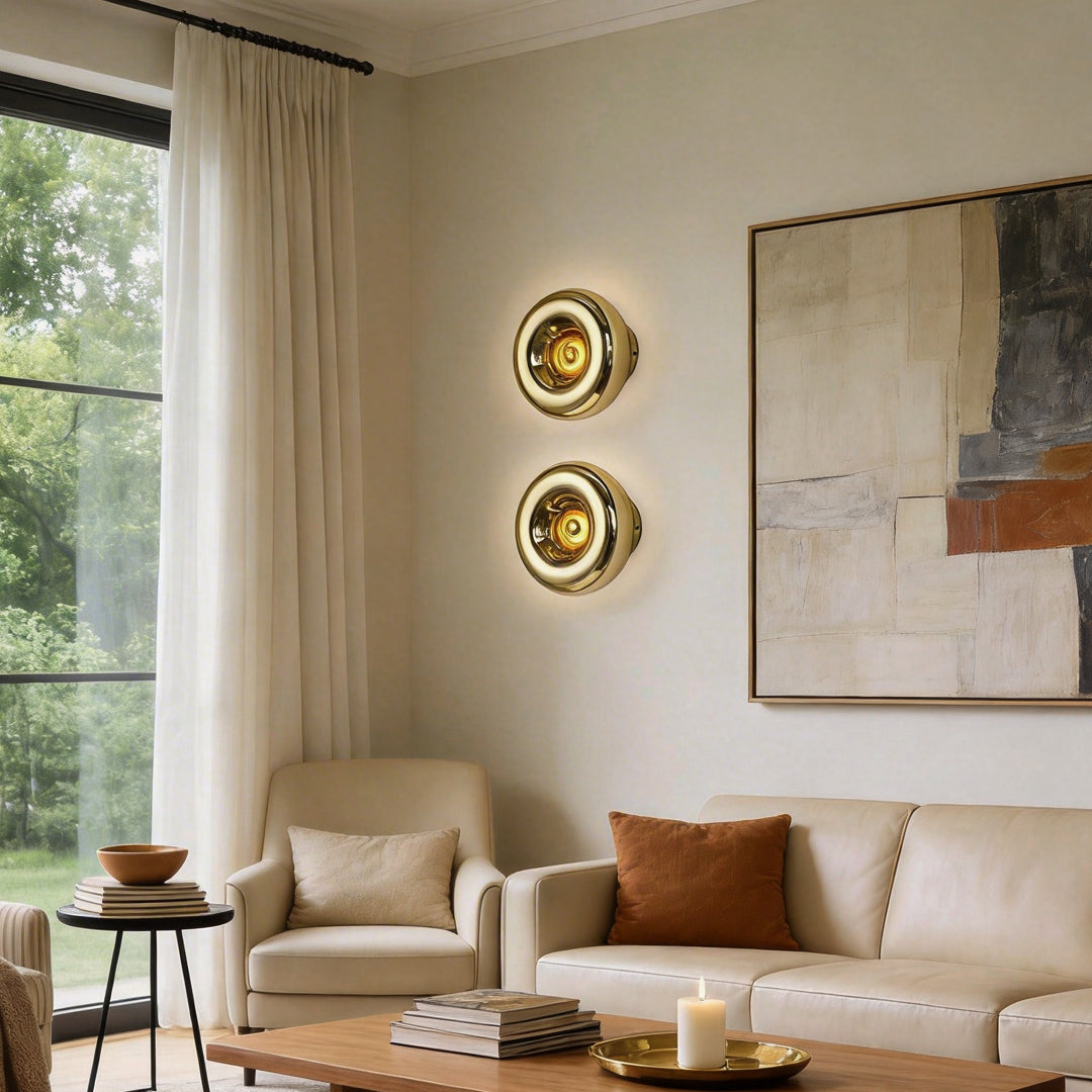 Modern Chrome Wall Sconce Round Lava Luxury Creative Artistic Light