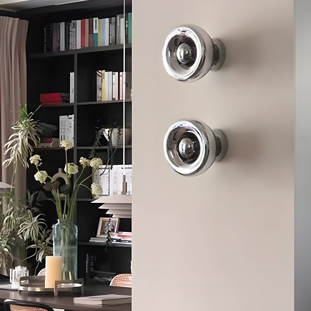 Modern Chrome Wall Sconce Round Lava Luxury Creative Artistic Light