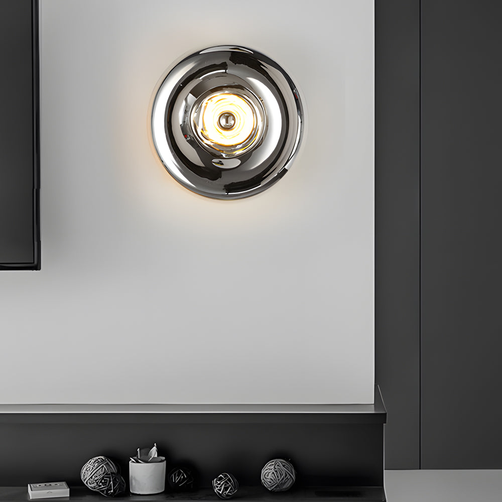 Modern Chrome Wall Sconce Round Lava Luxury Creative Artistic Light
