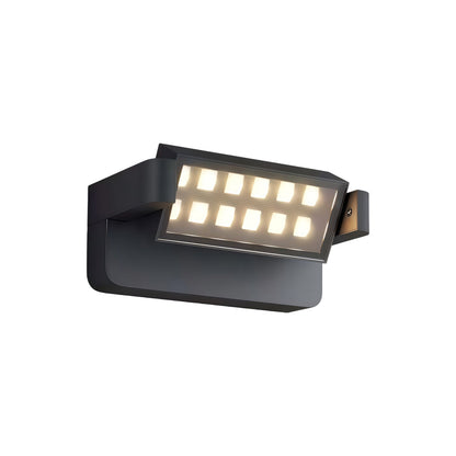 Outdoor Wall Washer Light - 24W Dual-Color Black Aluminum Spotlight with a 360 Degree Rotatable Head and IP65 Rating for Gardens