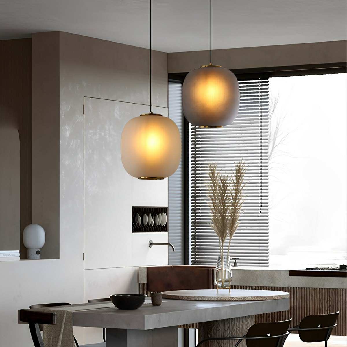 Modern Globe Glass Lantern LED Pendant Lights