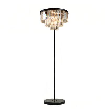 Floor Crystal Lamp American Glamorous Decorative Standing Luxury Light