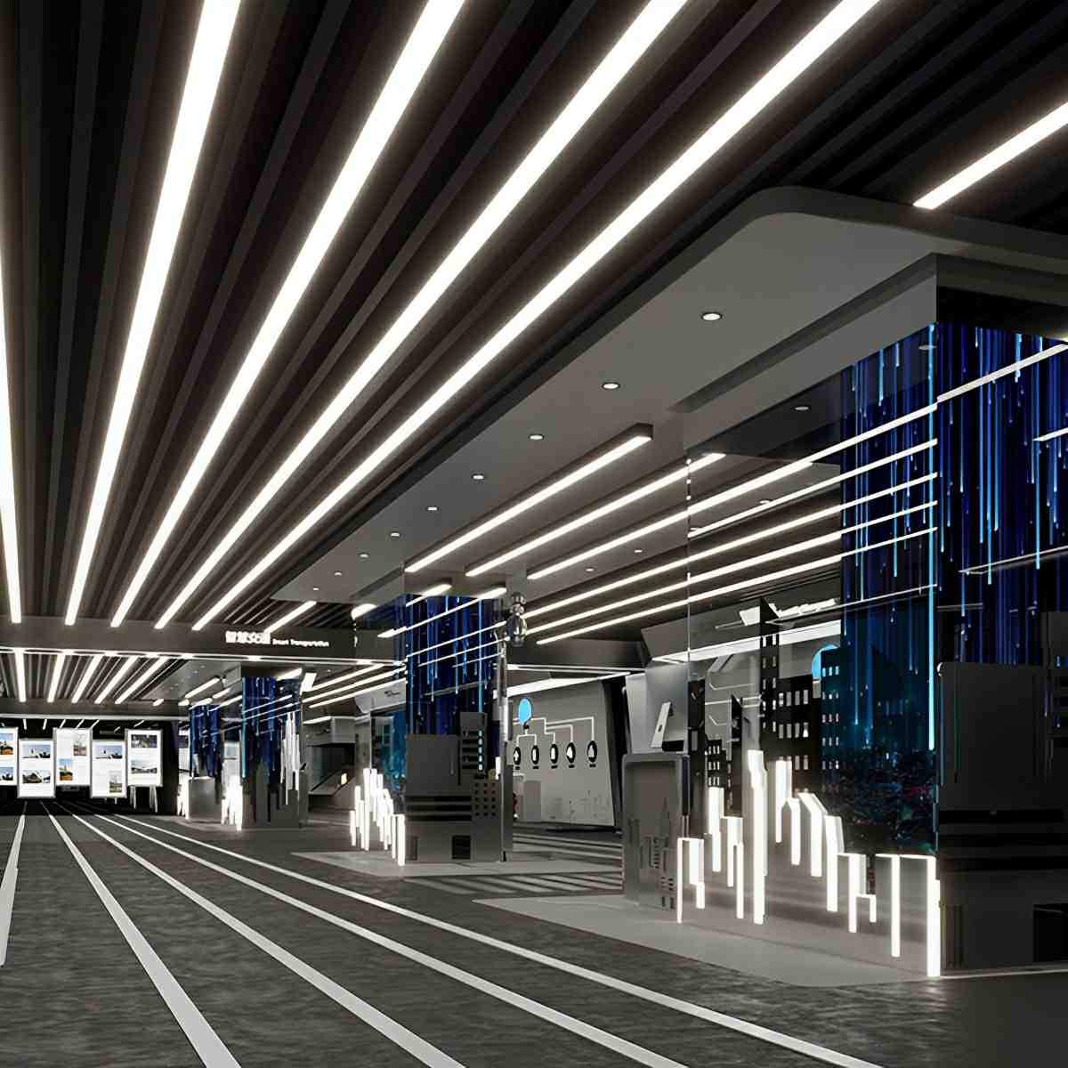 Modern Minimalist Long Strip Office Pendant Lights