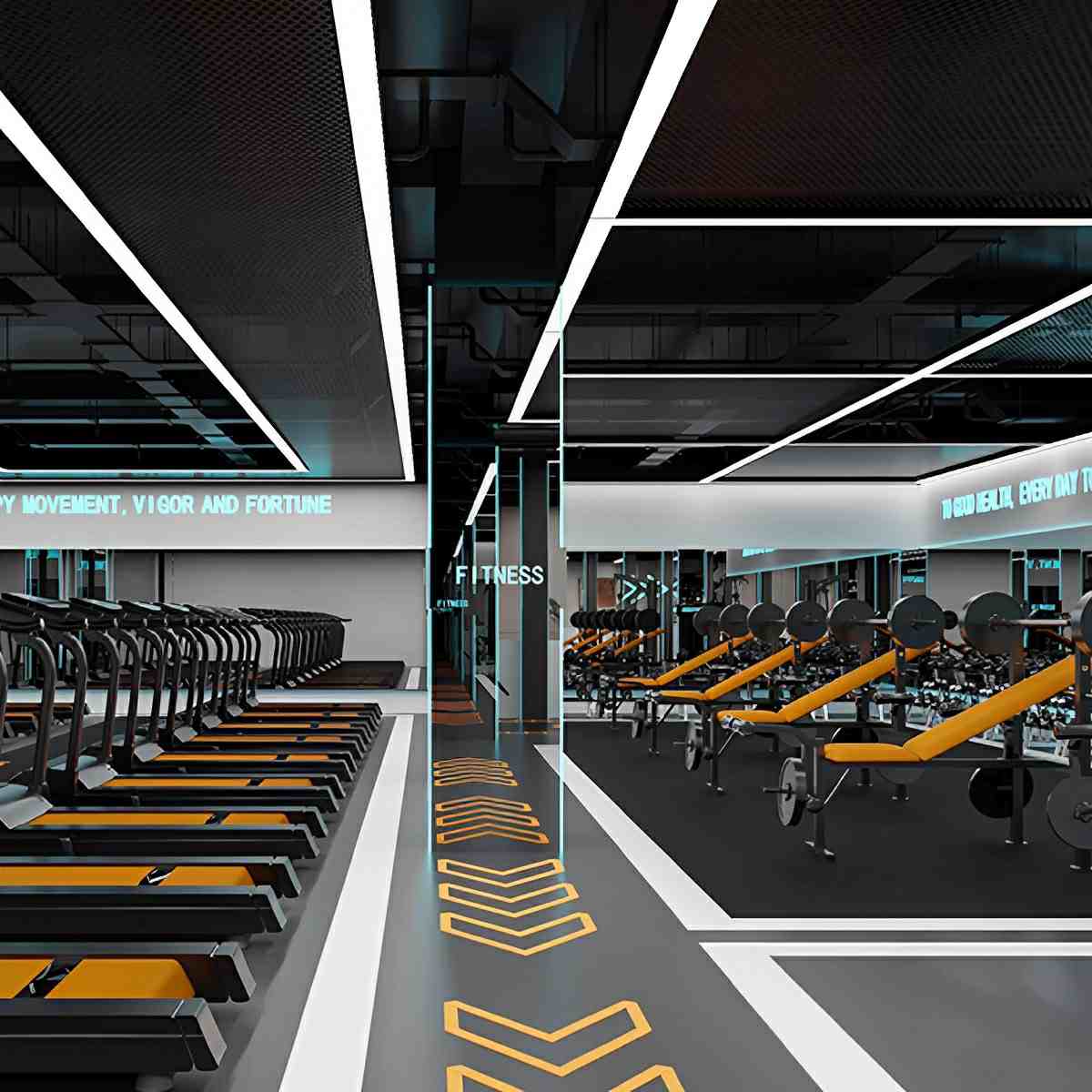 Modern Minimalist Long Strip Office Pendant Lights