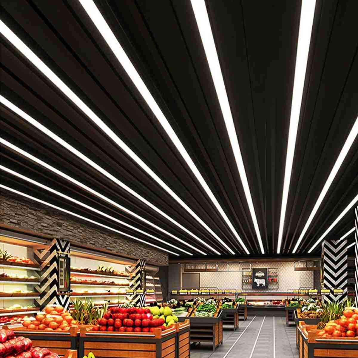 Modern Minimalist Long Strip Office Pendant Lights