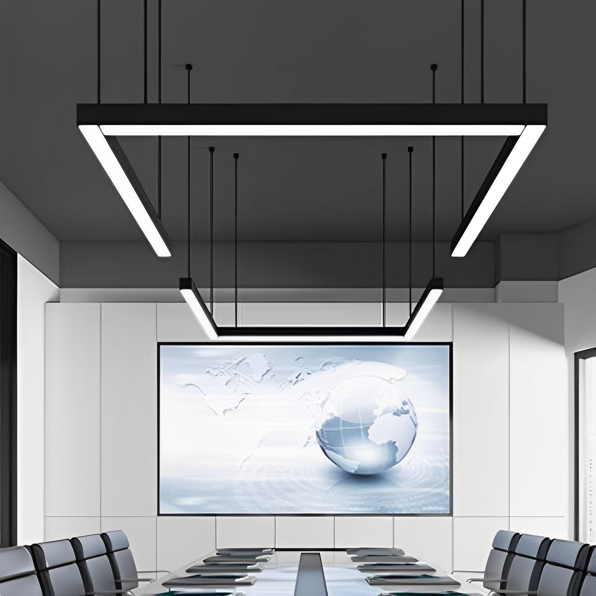 Modern Minimalist LED Long Strip Office Pendant Lights