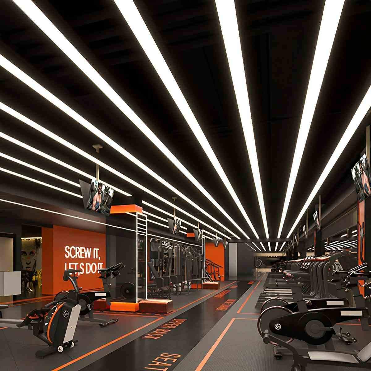 Modern Minimalist Long Strip Office Pendant Lights