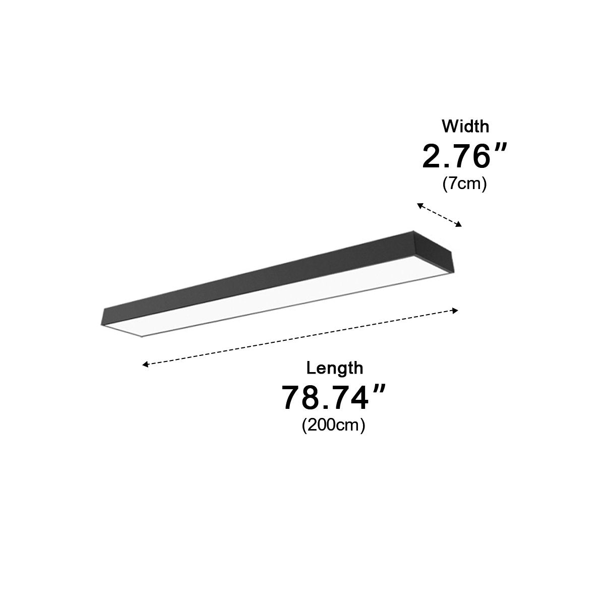 Modern Minimalist Long Strip Office Pendant Lights