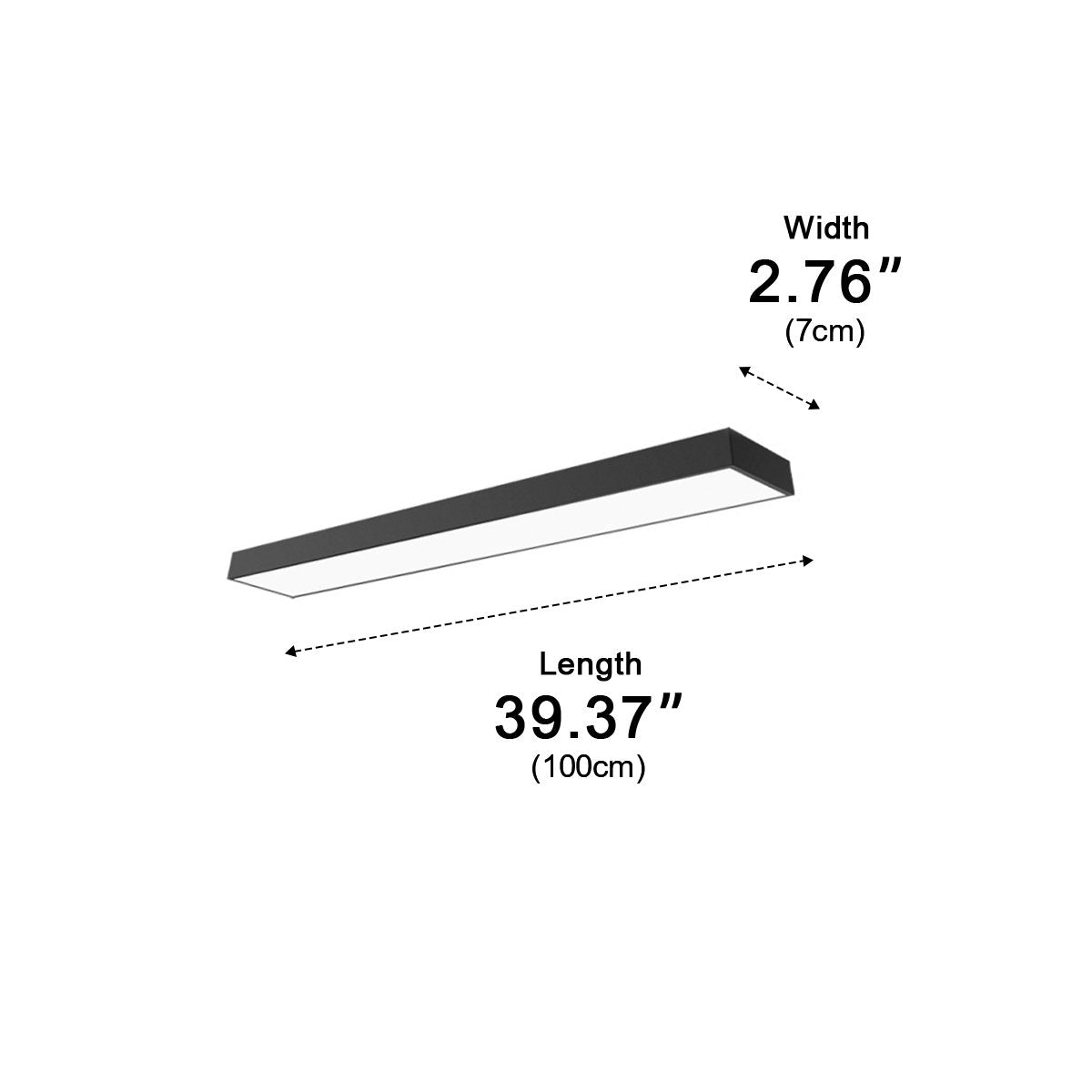 Modern Minimalist Long Strip Office Pendant Lights