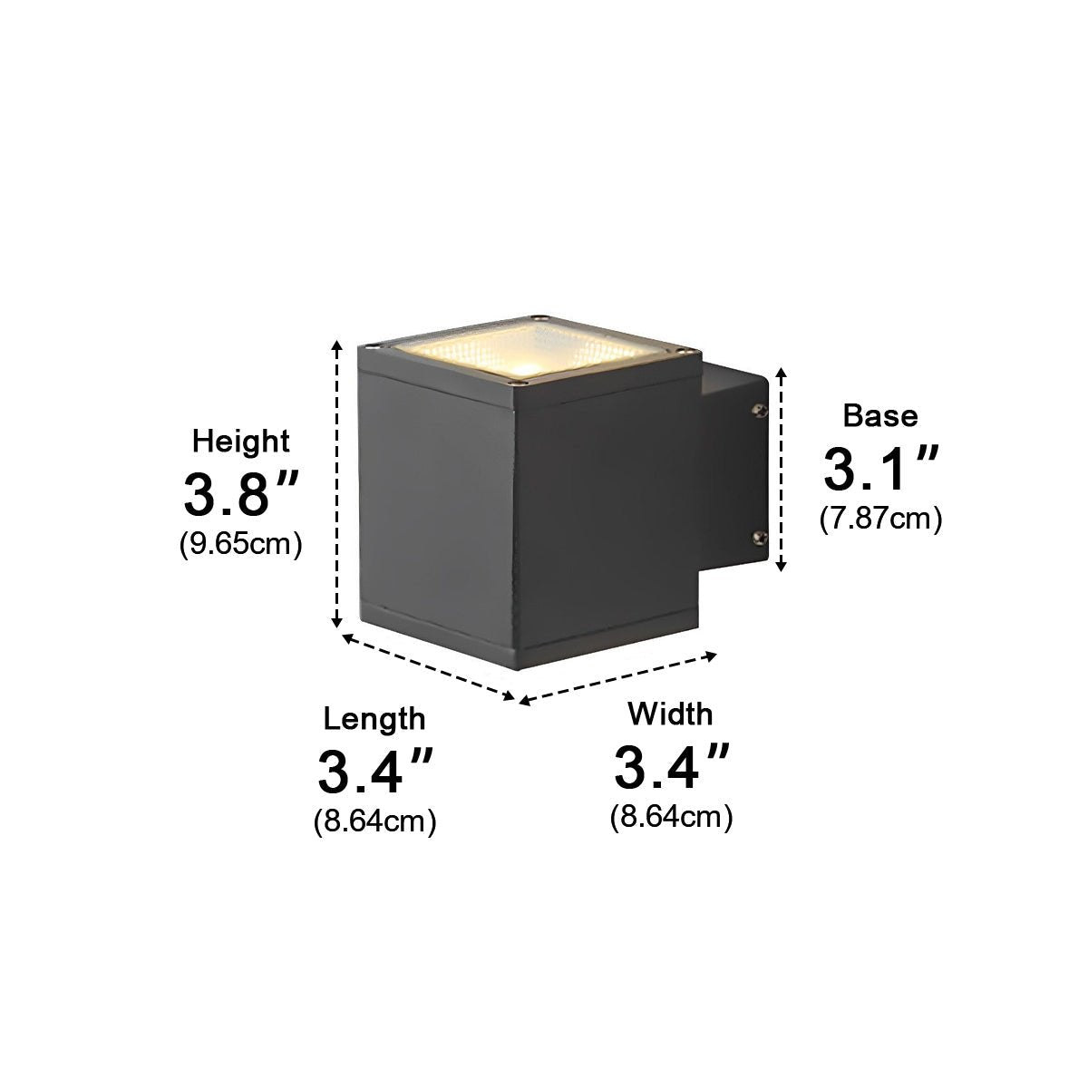 Modern Minimalist Outdoor LED Waterproof Exterior Wall Light for Courtyard Fence