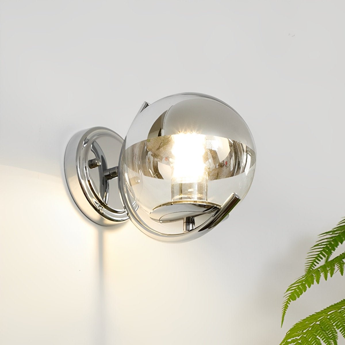 Dimmable Modern Minimalist Space age Silver Wall Sconces Lights