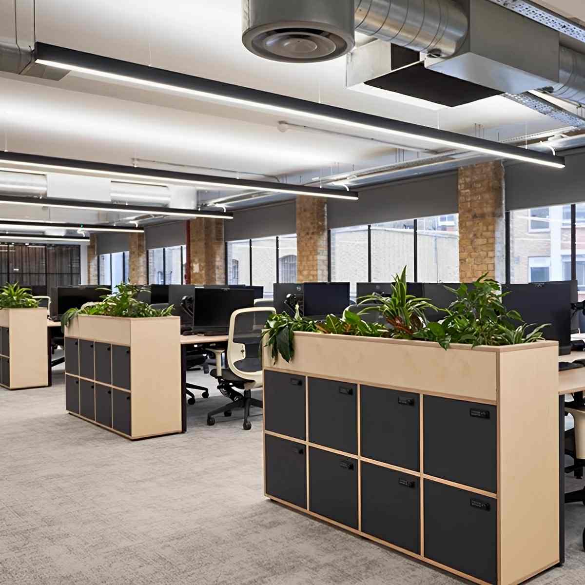 Modern Minimalist Up&Down Linear LED Strip Office Ceiling Pendant Lights