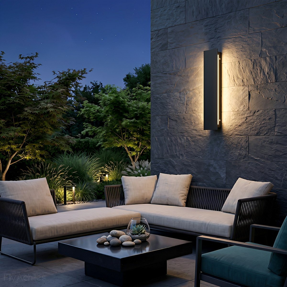 Modern Minimalist Waterproof Long Strip LED Outdoor Wall Light