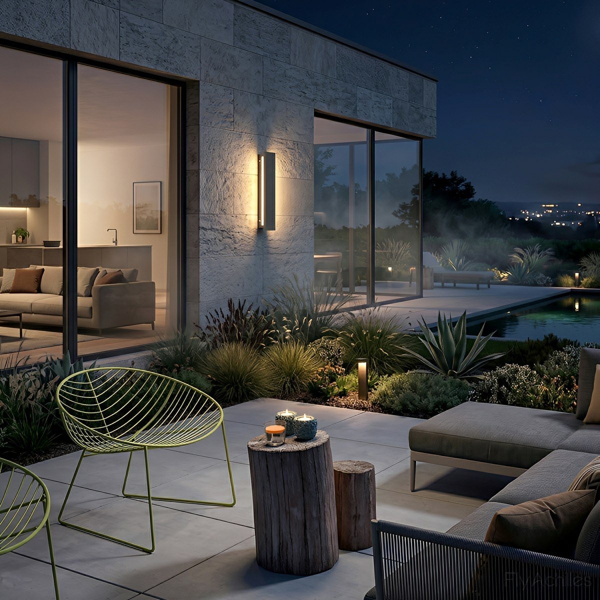 Modern Minimalist Waterproof Long Strip LED Outdoor Wall Light