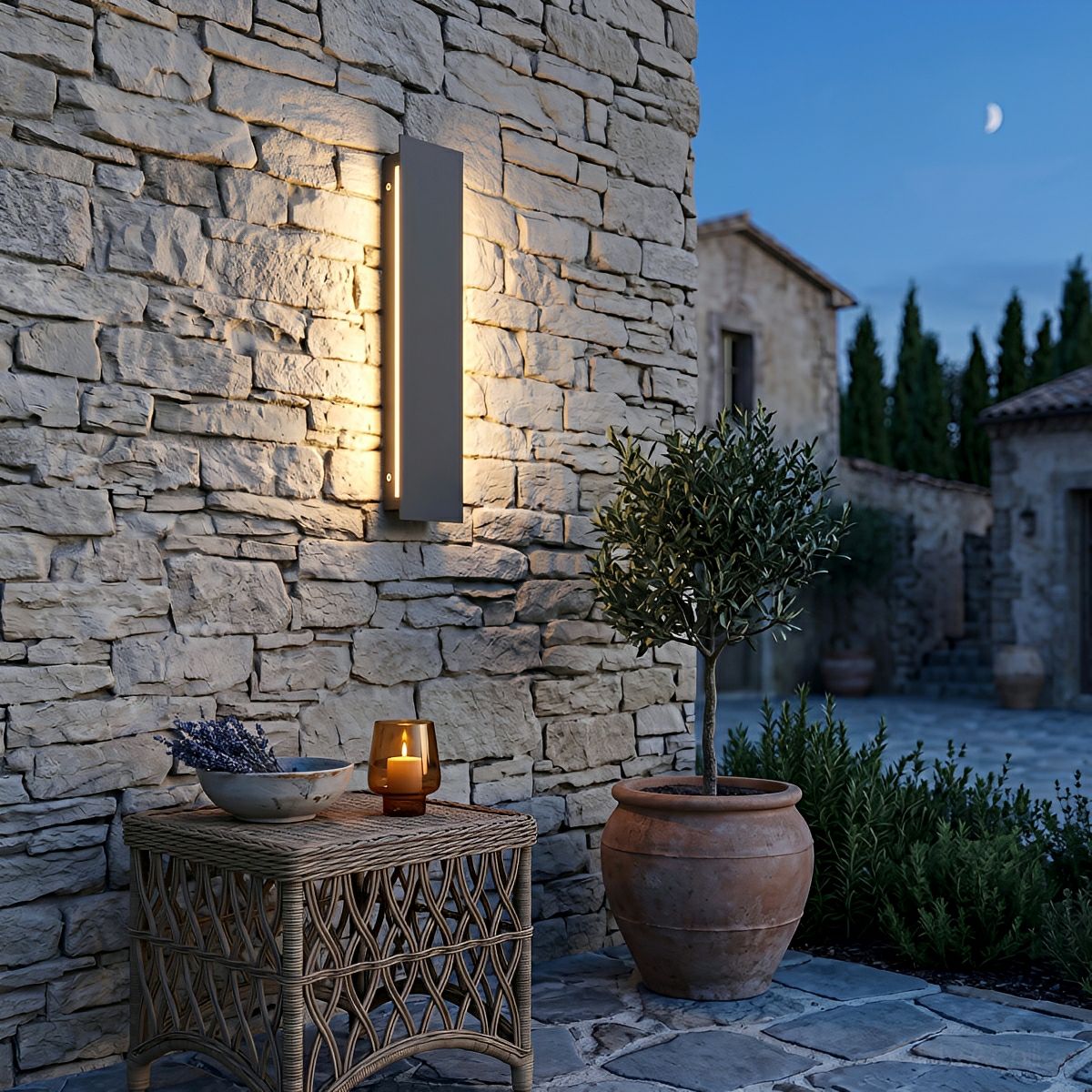 Modern Minimalist Waterproof Long Strip LED Outdoor Wall Light
