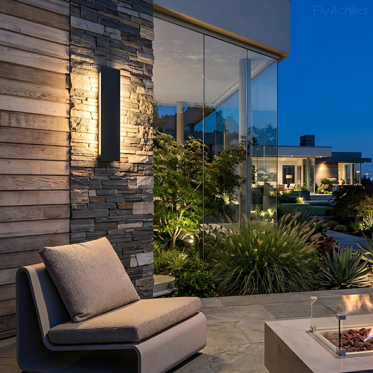 Modern Minimalist Waterproof Long Strip LED Outdoor Wall Light