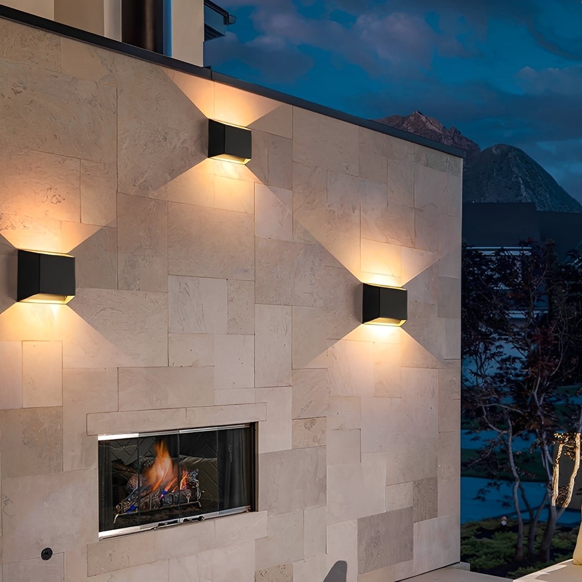 Modern Minimalist Waterproof Rectangular LED Wall Light