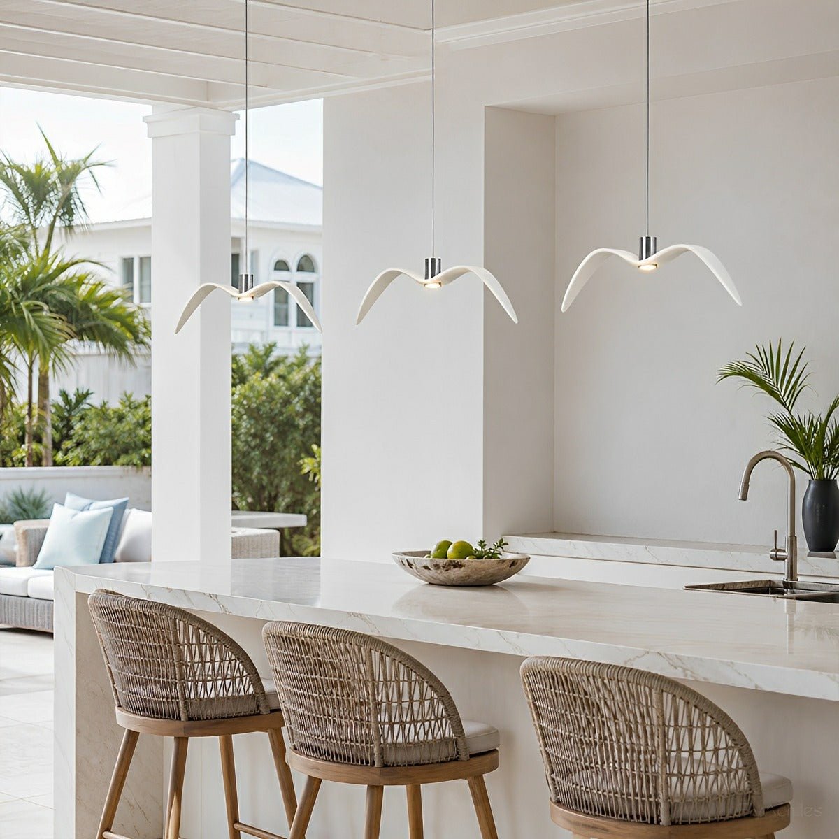 Modern Outdoor Waterproof Seagull Bird LED Ceiling Pendant Lights