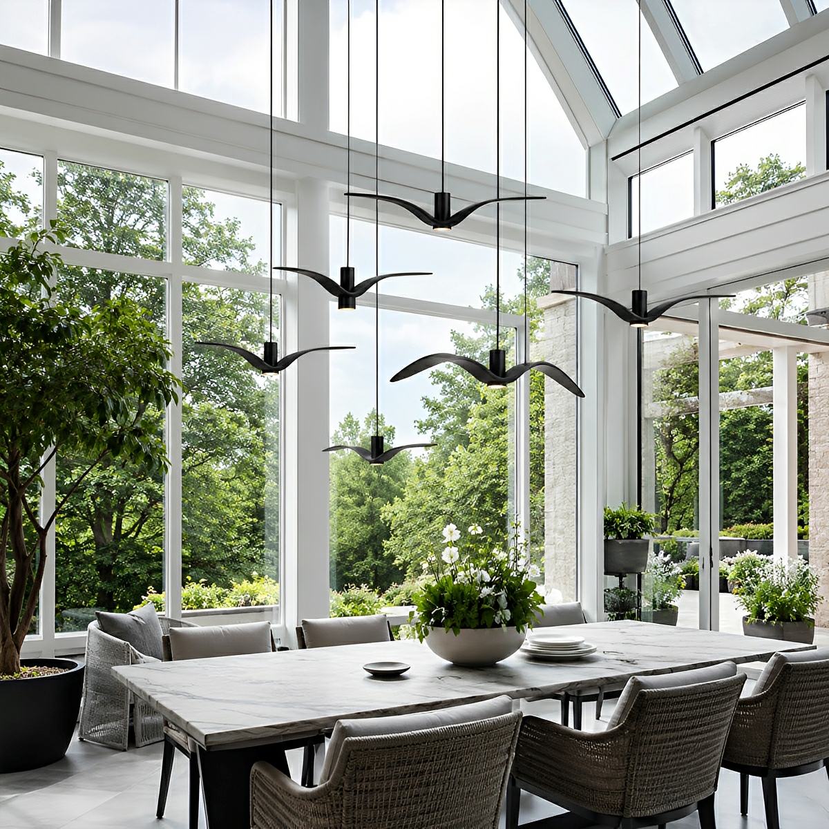 Modern Outdoor Waterproof Seagull Bird LED Ceiling Pendant Lights