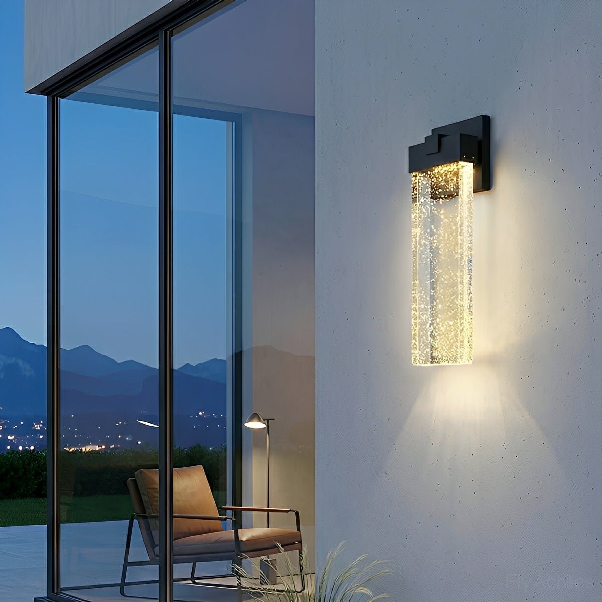 Dimmable Modern Crystal Bubble Waterproof LED Outdoor Wall Light