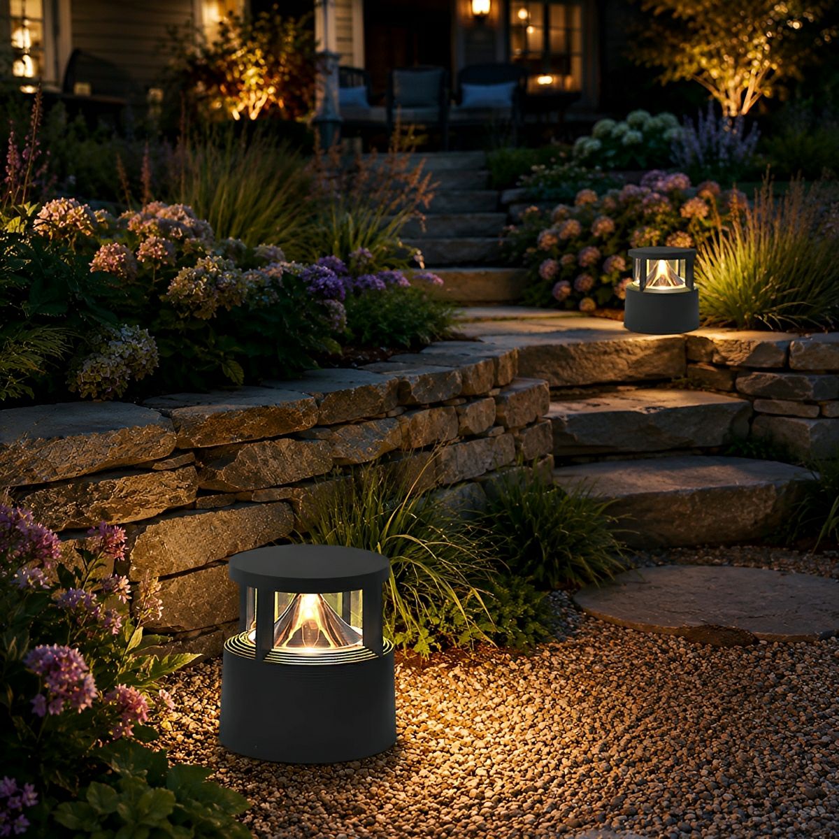 Modern Simple Outdoor Waterproof Pillar Lights Metal Aluminum  Post Lights