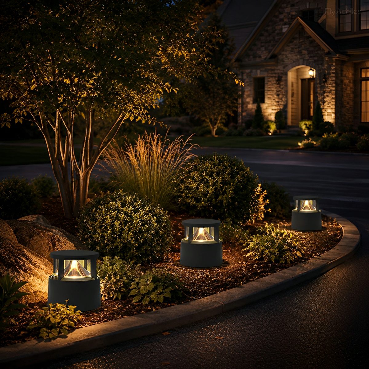 Modern Simple Outdoor Waterproof Pillar Lights Metal Aluminum  Post Lights