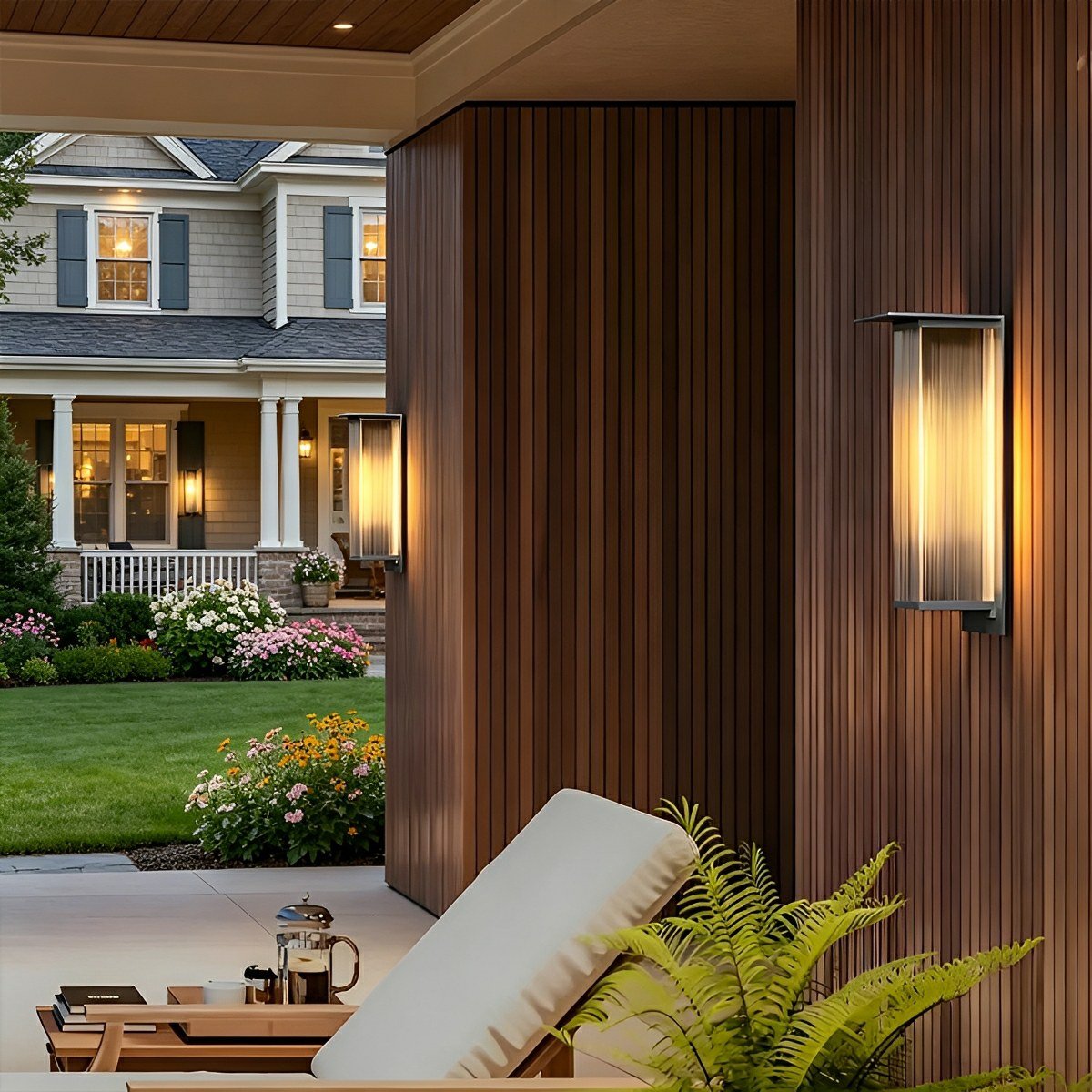 Modern Waterproof Rectangular LED Outdoor Wall Sconces Porch Light