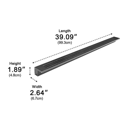 Washer Modern Solar Wall Light - Aluminum and Glass Linear Wall Washer in 6.8, 19.7 and 39.1 Inch Sizes with Yellow or Warm White LEDs