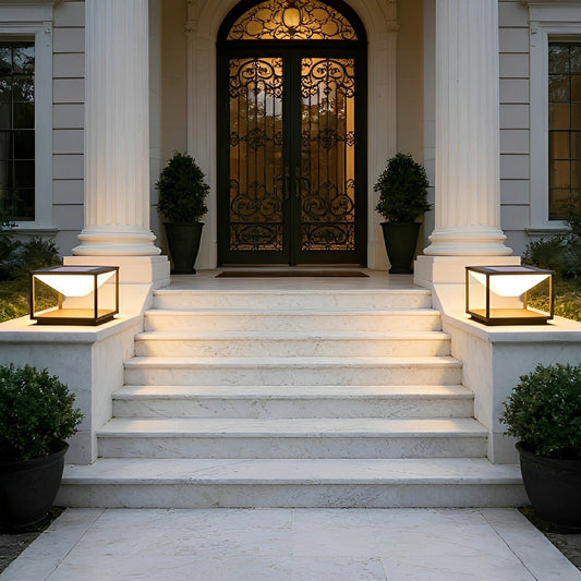 Modern Waterproof Square Mountain LED Outdoor Post Lights