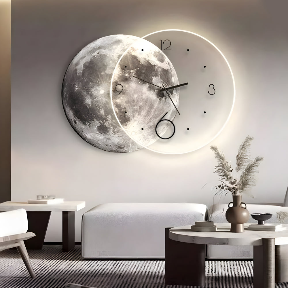 Moon Wall Clock Light Modern USB Charging LED Light