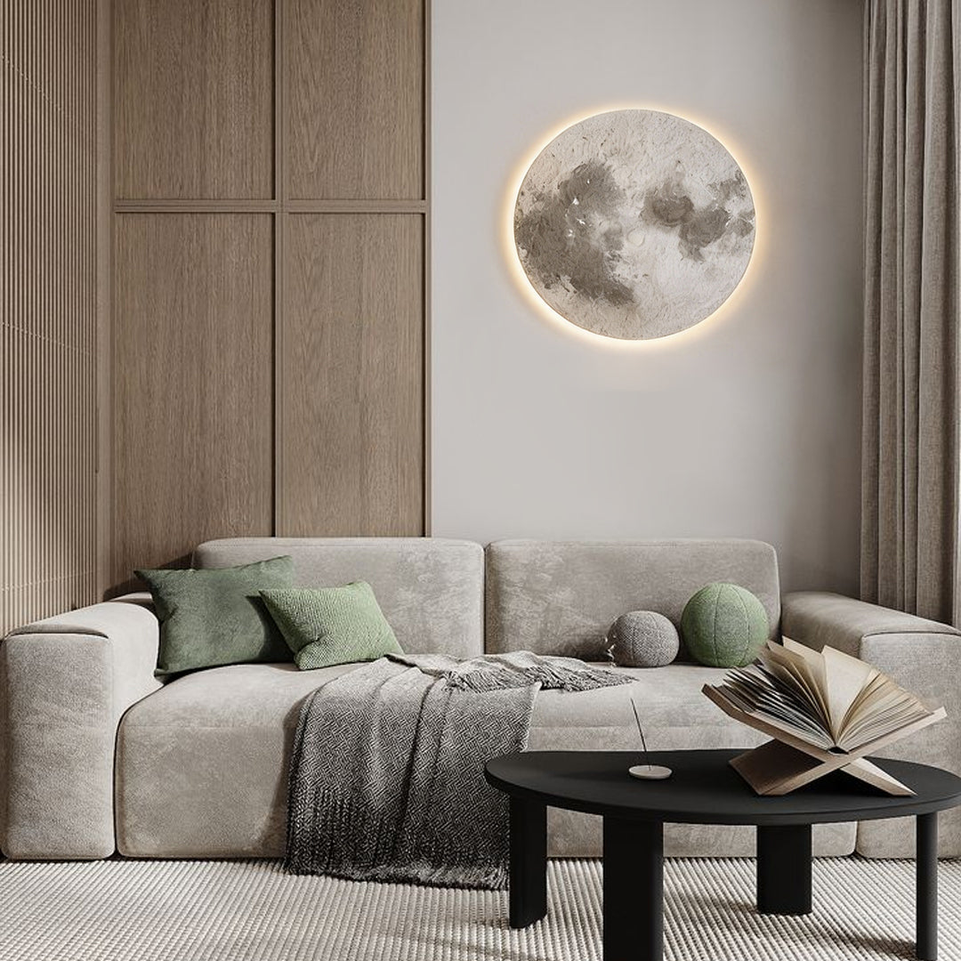Moon Wall Lamp Modern Sandstone USB Art Decorative Light