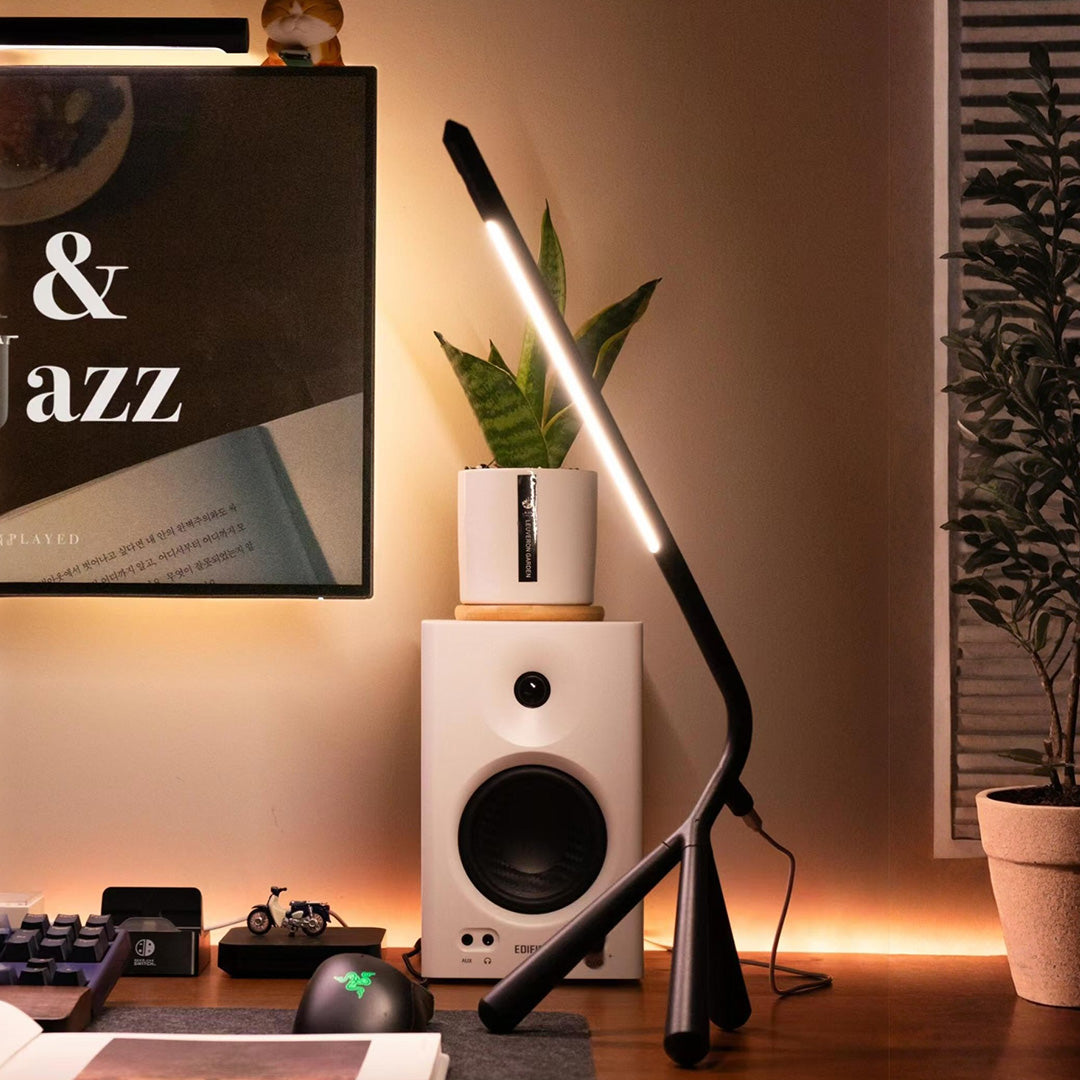 Three Legged Table Lamp LED Eye-Care Rotatable Unique Accent Lamp