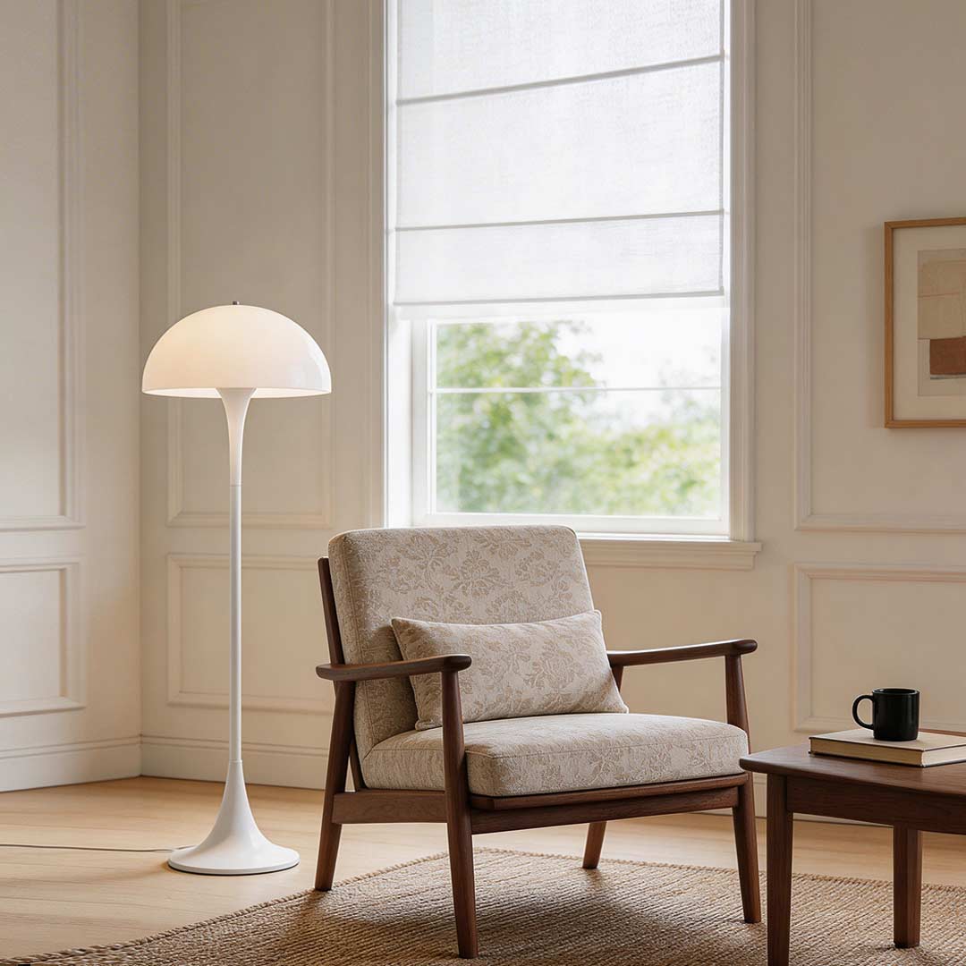 Mushroom Floor Lamp Modern White 3-Color Dimmable Dome Lamp