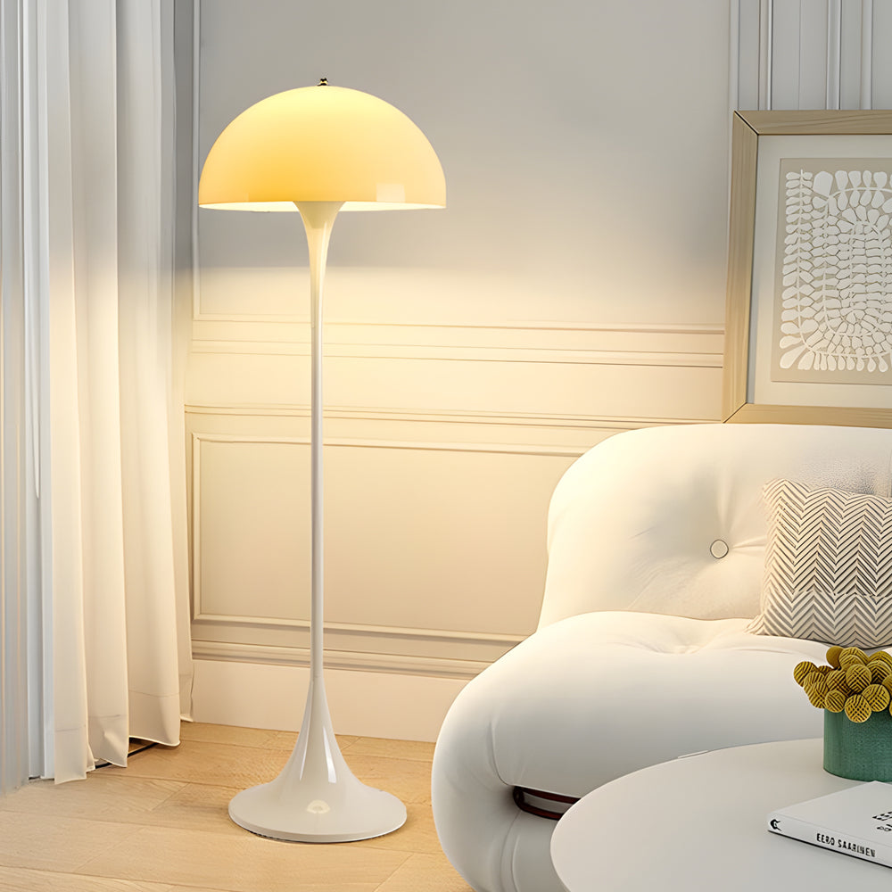 Mushroom Floor Lamp Modern White 3-Color Dimmable Dome Lamp