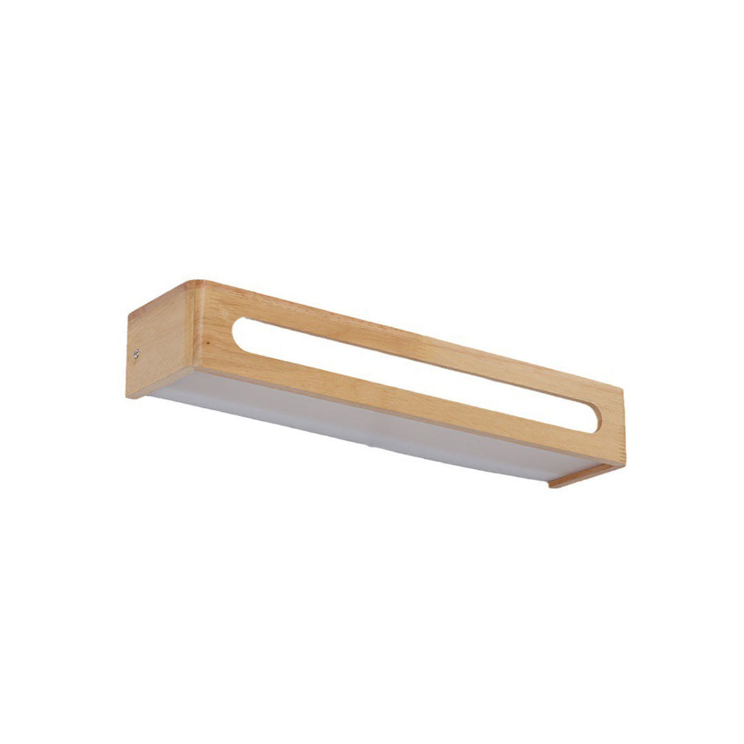 Rectangular Wood Waterproof LED Nordic Wall Lamp Mirror Light Sconces