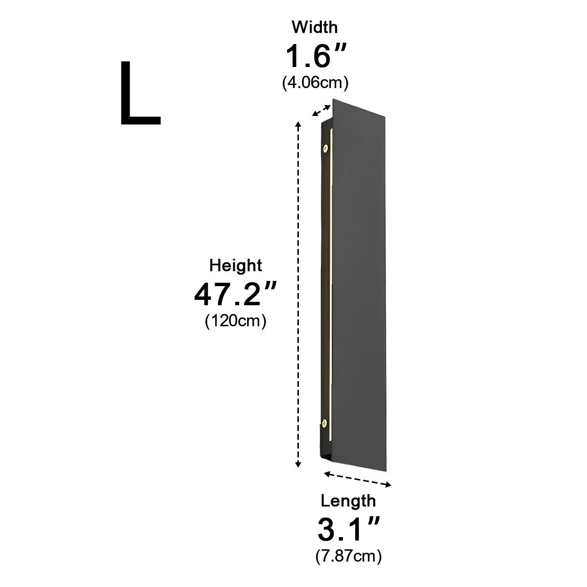 Modern Minimalist Waterproof Long Strip LED Outdoor Wall Light