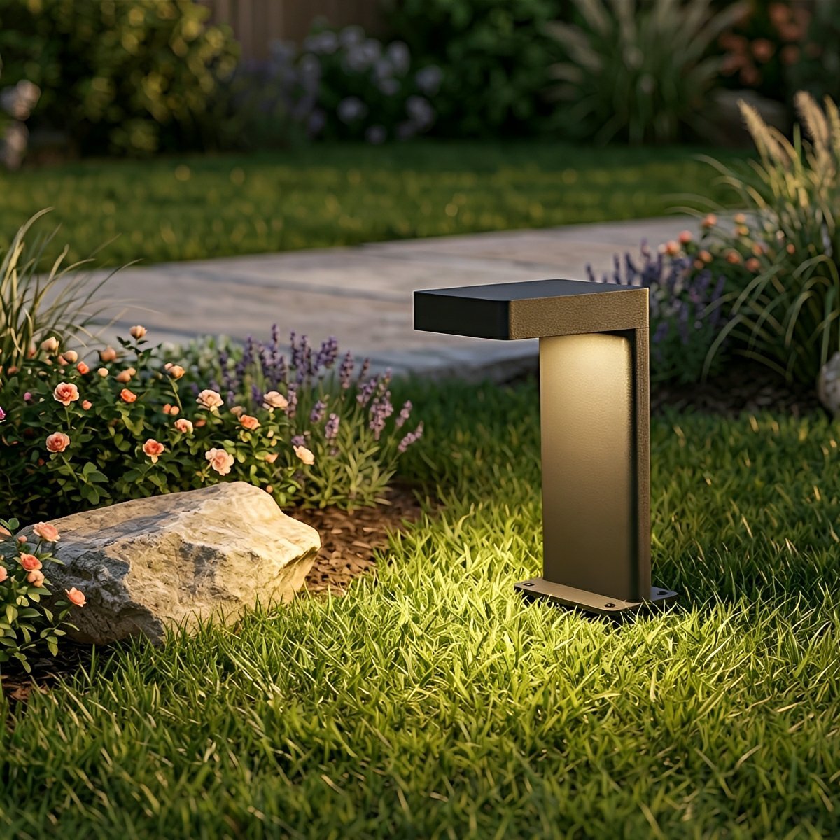 Outdoor Waterproof L-Shaped LED Bollard Light Path Light