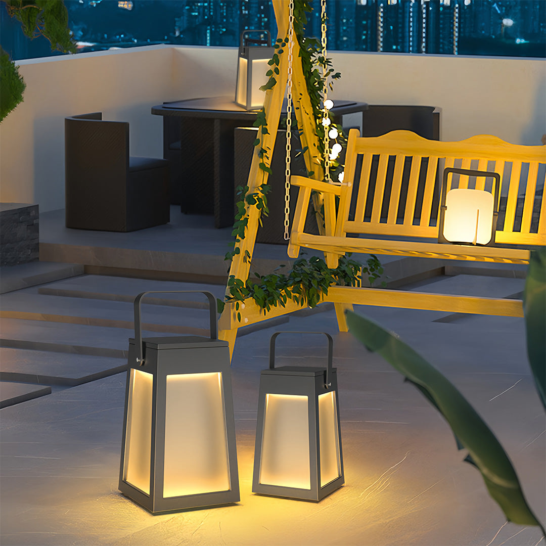 Camping Lantern Black Finish Waterproof Chic Light