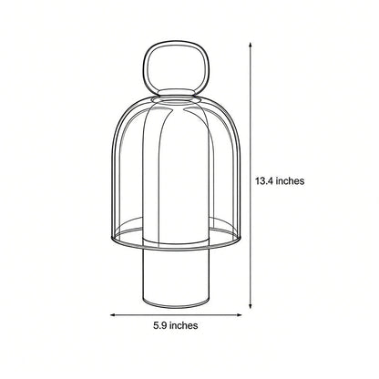 Portable Glass Table Light Human Shape LED Metal Lamp