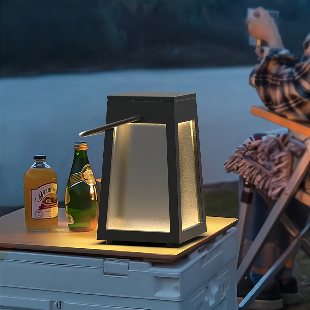 Camping Lantern Black Finish Waterproof Chic Light