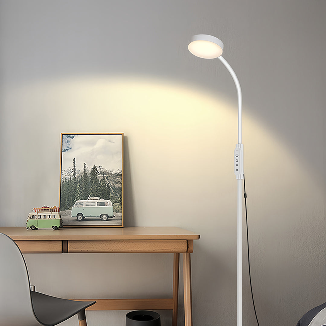 LED Reading Floor Lamp Minimalist Task Light Eye-Caring Standing Lamp