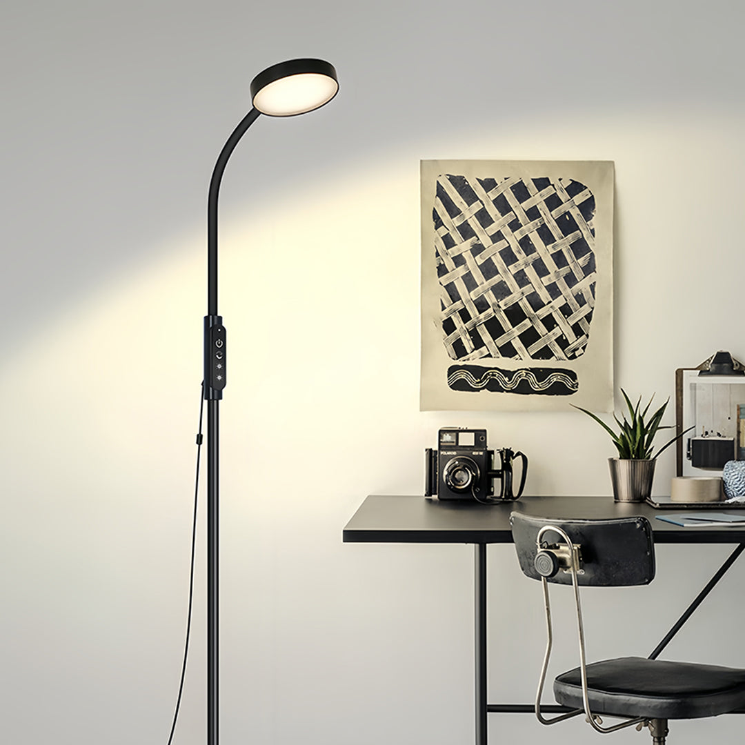 LED Reading Floor Lamp Minimalist Task Light Eye-Caring Standing Lamp