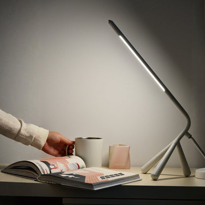 Three Legged Table Lamp LED Eye-Care Rotatable Unique Accent Lamp