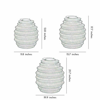 Rattan Outdoor Lantern Modern Waterproof LED Solar Light