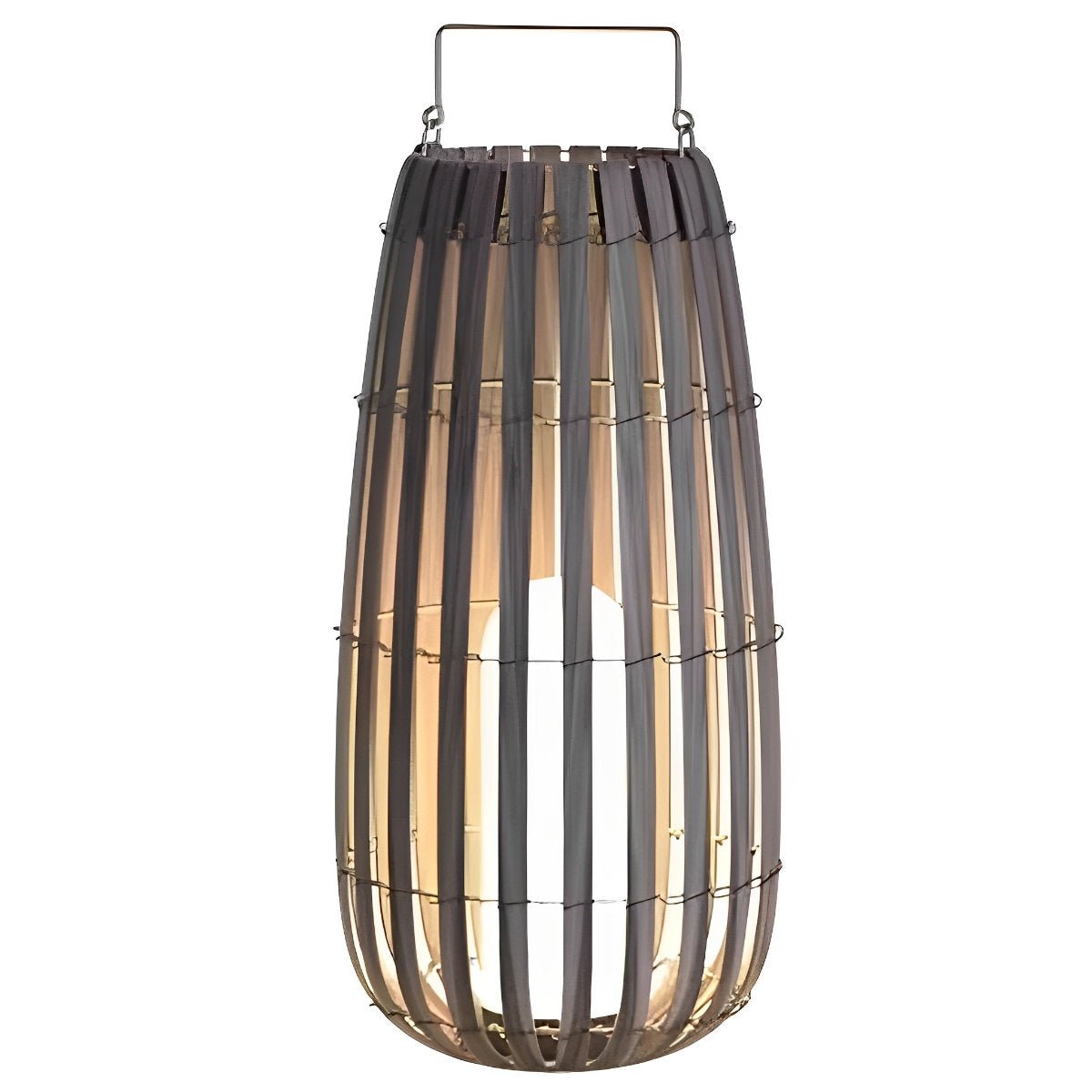 Handmade Rattan Hanging Lantern LED Waterproof Outdoor Lights