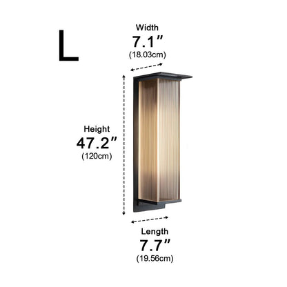 Porch Sconce Modern Wall Light - Industrial Acrylic and Metal Bar in 20.1, 26.8 or 47.2 Inch Lengths, Solar or Hardwired, for Entryways