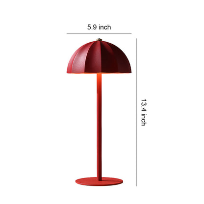 Iron Table Lamps Minimalist Mushroom Cordless Rechargeable Metal Lamp